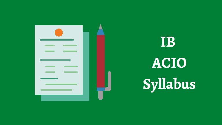 IB ACIO Syllabus