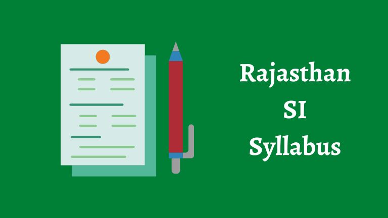 Rajasthan SI Syllabus